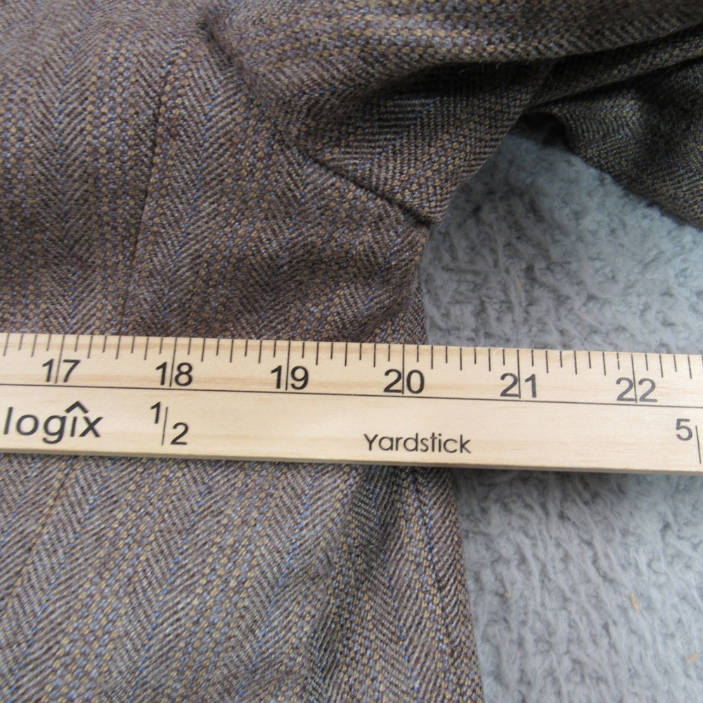 SSSSSSSSSSSSS Mens Brown Herringbone 100% Wool 2-Piece Suit Italy Size 38 26029 - Picture 9 of 15